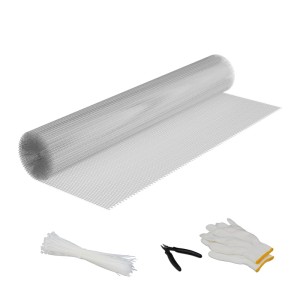 Relaxdays Volierendraht Stahl Silber Verzinkt 6,3 mm x 6,3 mm 100 cm x 5 m