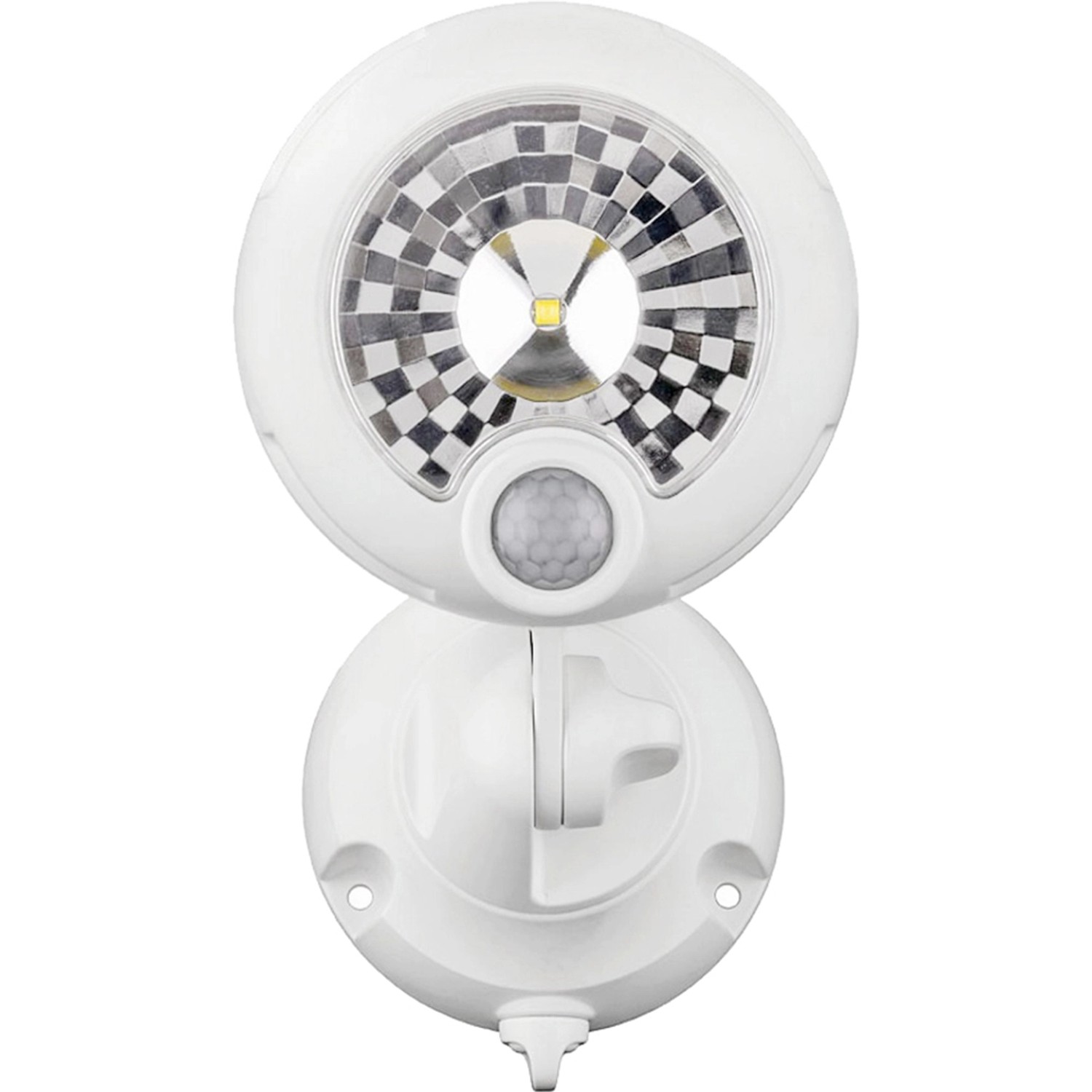 Mr. Beams LED-Außenstrahler mit Bewegungsmelder, 2er-Pack, weiße wetterfeste Sicherheitsleuchte.