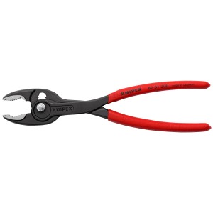 Knipex TwinGrip Frontgreifzange, Zange mit rotem Griff und schwarzem Zangenkopf.