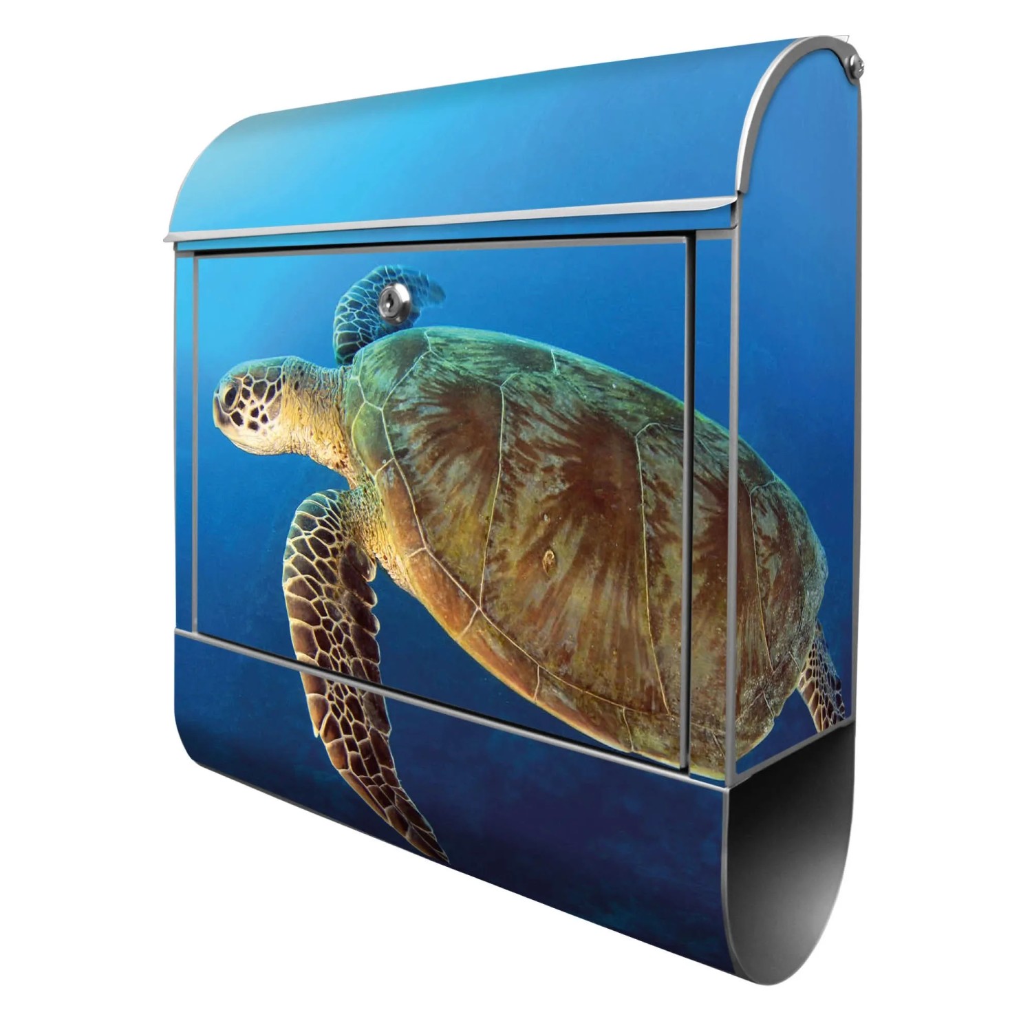 Banjado Design Briefkasten Silber Pulverbeschichtet 39x47x14cm 2 Schlüssel günstig online kaufen