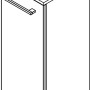 Fackelmann Hängeschrank Verona, 30 cm, Nussbaum/Weiß Hochglanz, für Badezimmer.