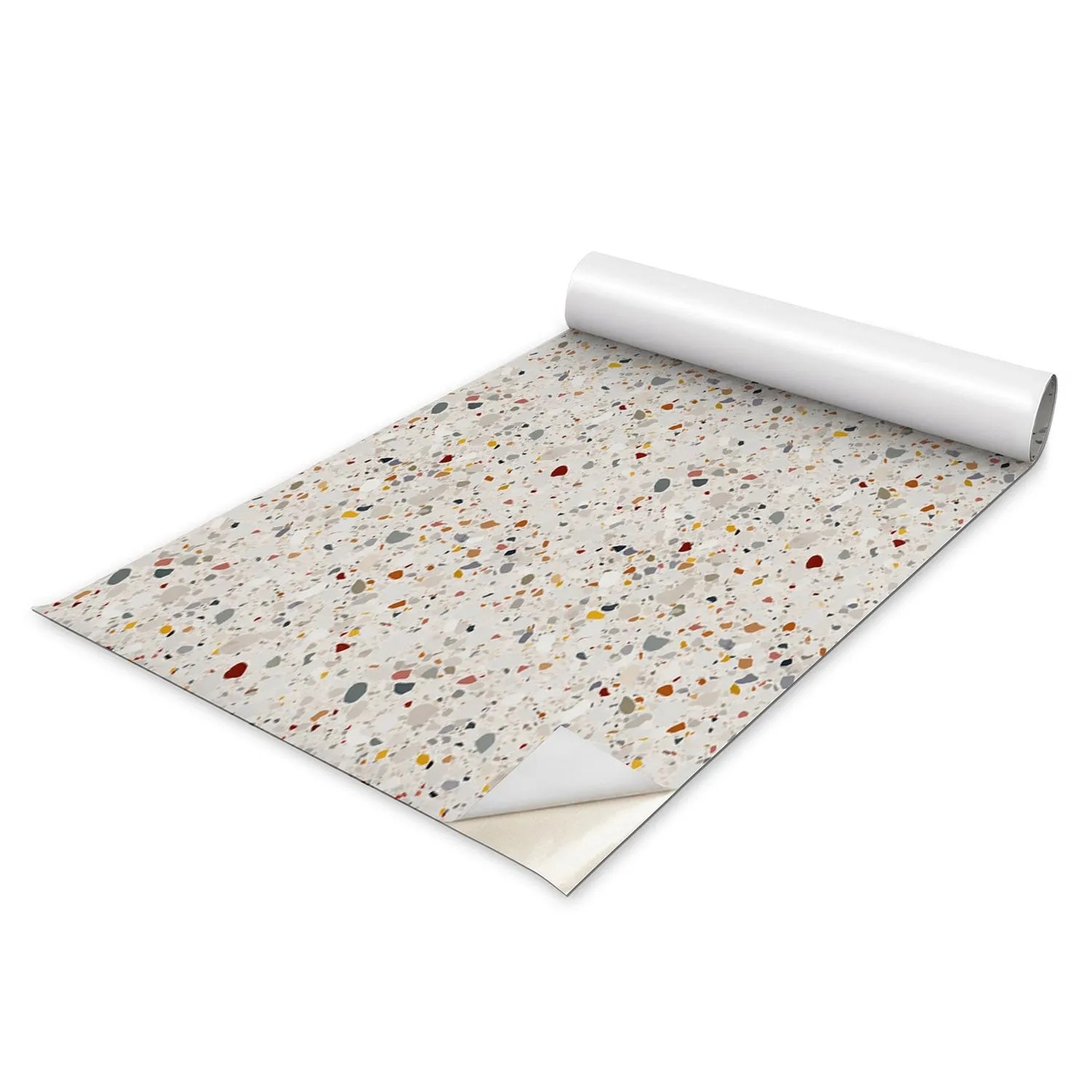 Tulup Möbelfolie Terrazzo-Mosaik Möbelsticker 50x100 cm Beige Dekorfolie Möbel Möbelaufkleber
