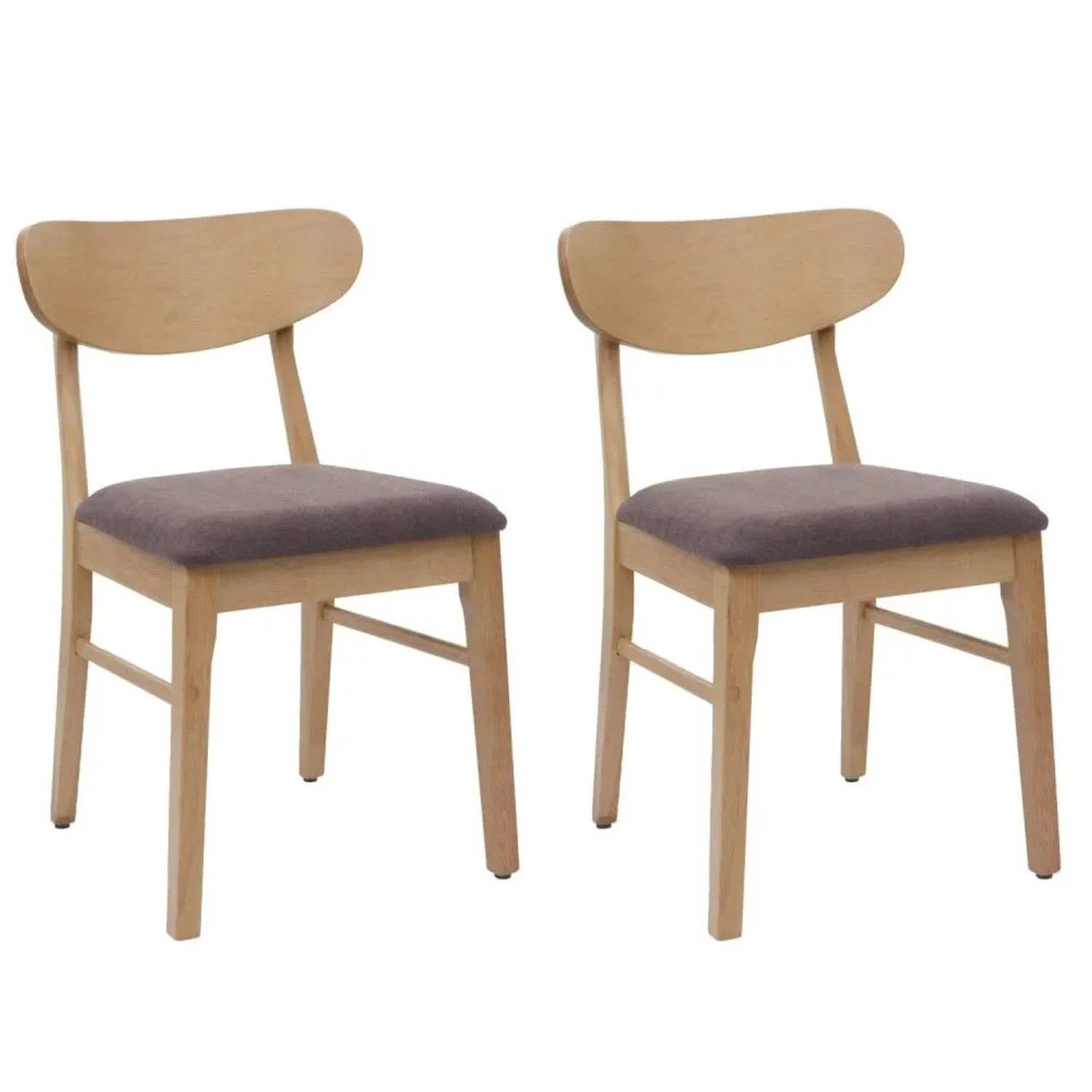 MCW Esszimmerstuhl M59 2er-Set Helles Gestell Taupe