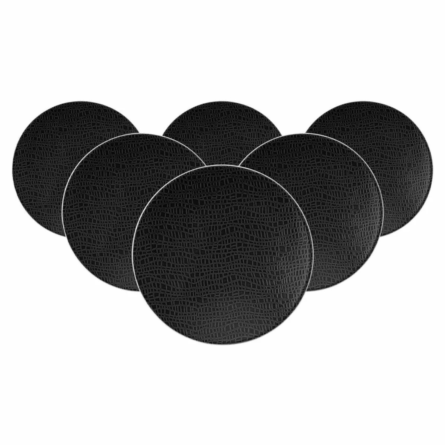 Seltmann Weiden Life Fashion Brotteller 16,5 cm 6er Set Glamorous Black