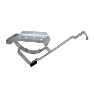 Daprona Dachtritt Set für gewellte Dachziegel, 25cm, Stahl verzinkt, silber.