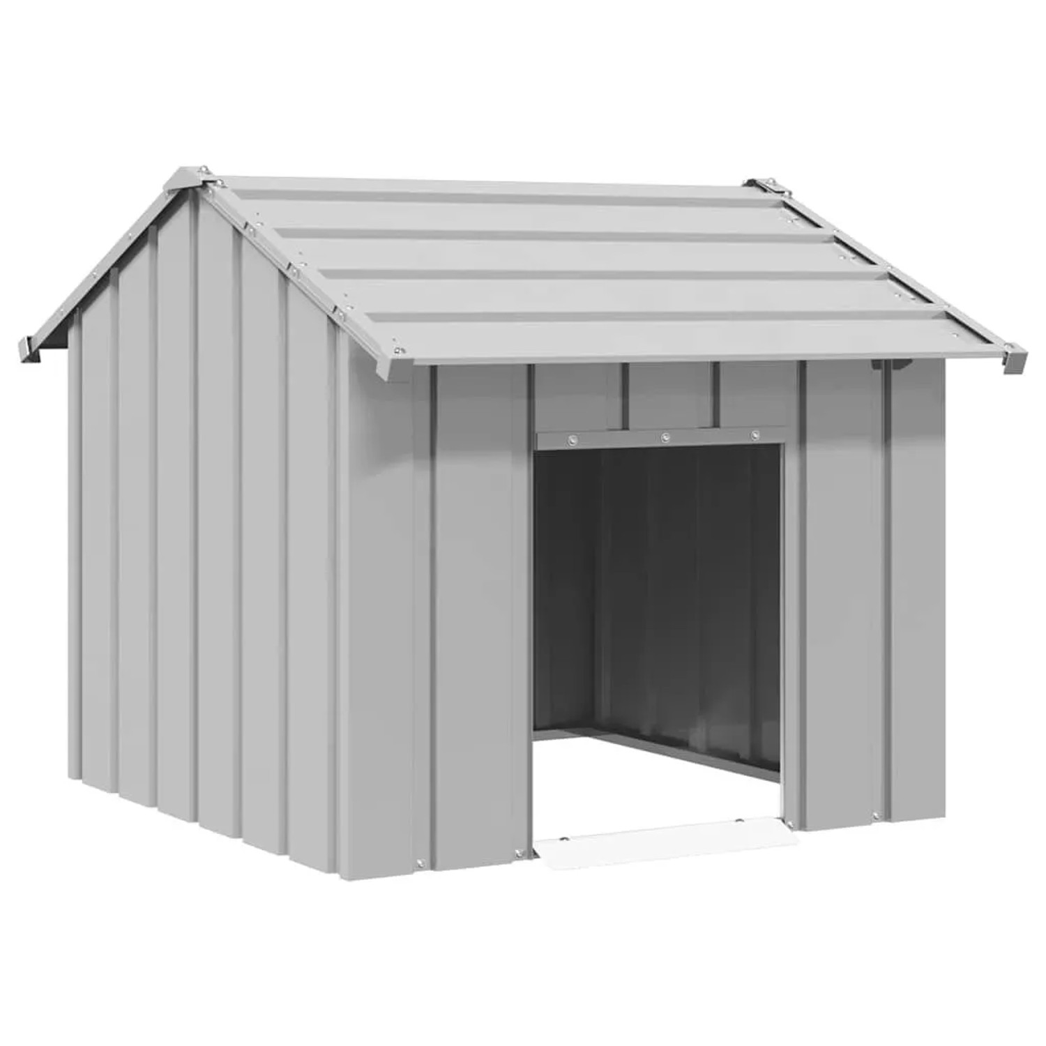 vidaXL Hundehütte mit Dach 85x107x81 cm Verzinkter Stahl 4100914