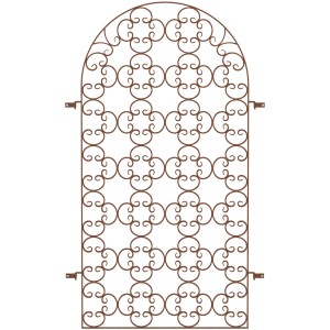 Unbeschichtetes Eleo Rankgitter Rosa, 200x110 cm, für Pavillons, mit romantischem Muster.