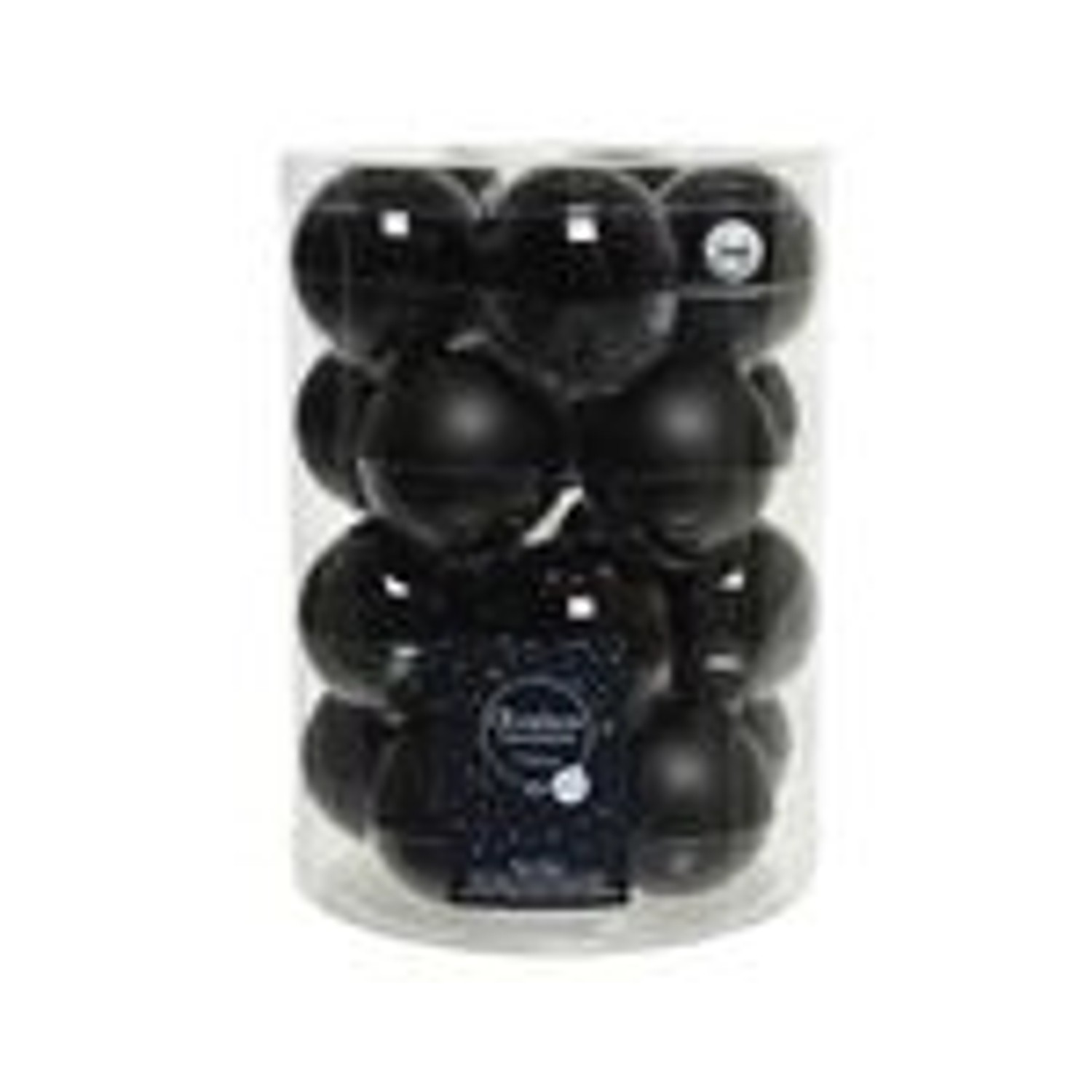 Kaemingk Weihnachtsbaumkugeln Glas 6 cm 20 Stueck Schwarz Glaenzend Matt