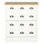 Weißer ebuy24 Orienty Schuhschrank mit 2 Klapptüren und Holzplatte.