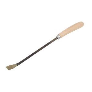 Galaflor Spargelstecher aus Stahl mit hellem Holzgriff. Gartenwerkzeug für Spargelernte und Unkraut.