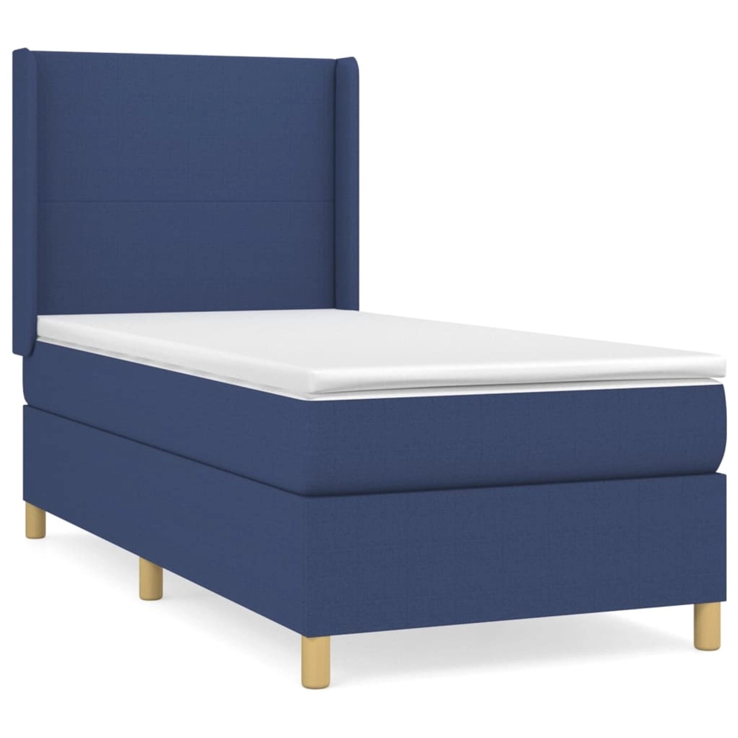 vidaXL Boxspringbett mit Matratze Blau 100x200 cm Stoff1396526 günstig online kaufen