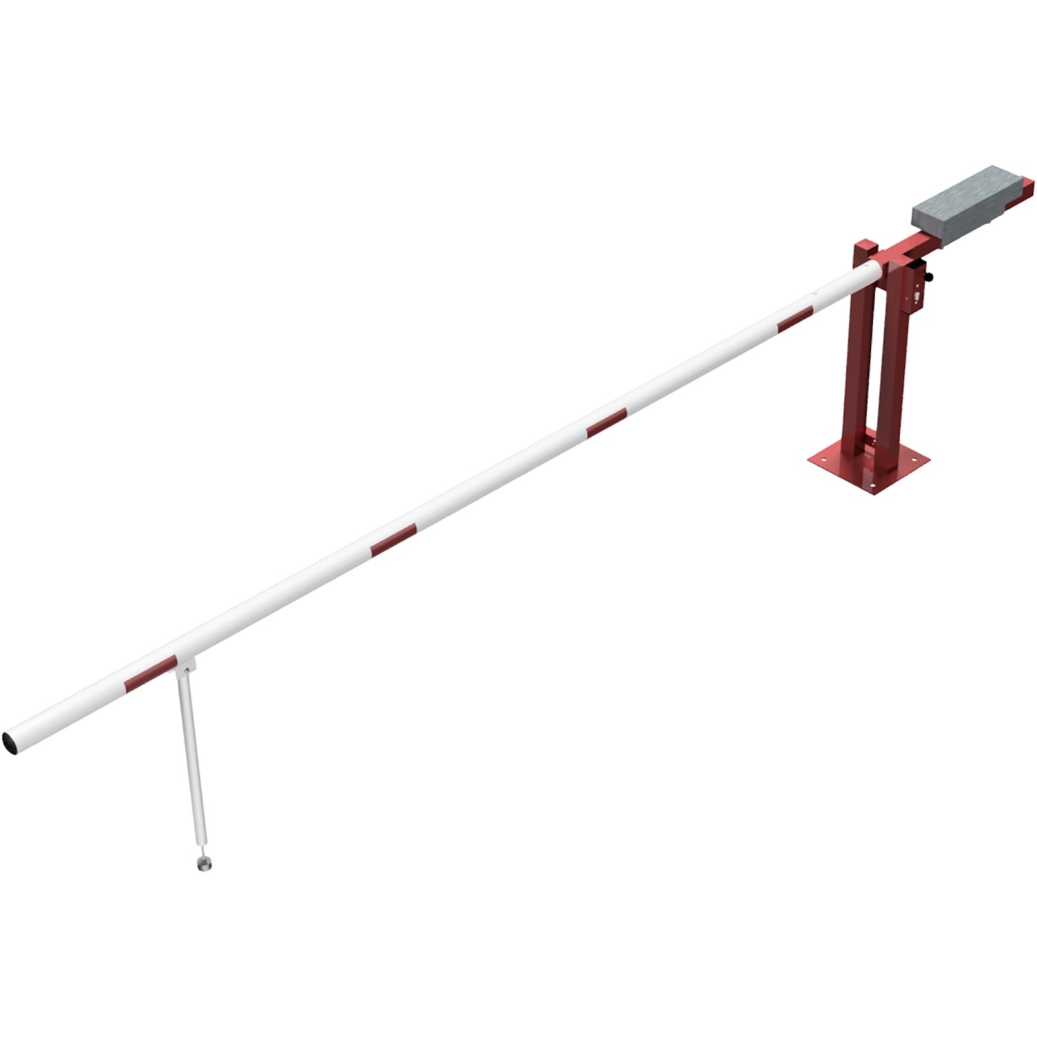 Schake Wegeschranke Pendelstütze Profilzylinder 4.000 mm Weiß-Rot