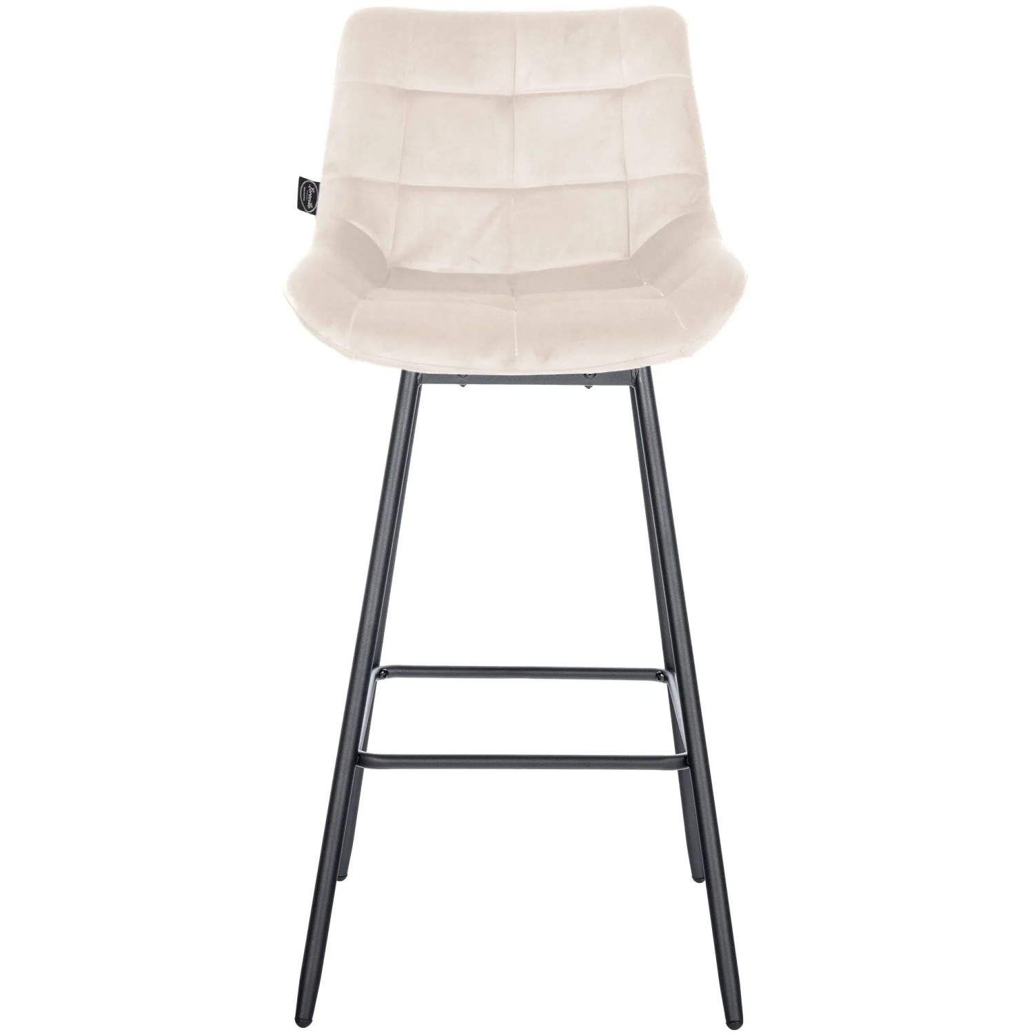 DELUKE 4er Set Barhocker VISEN Samt Creme 49x56x105cm Barstuhl Mit Lehne Drehbar Tresenhocker Tresenstuhl