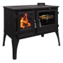 Schwarzer 365 Küchenofen Cook Lite 8,5 kW mit Kochfeld und Feuerraum.