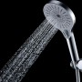 Wenko Duschkopf Ultimate Shower Chrom/Weiß mit Wasserstrahl, Handbrause Ø 13 cm.