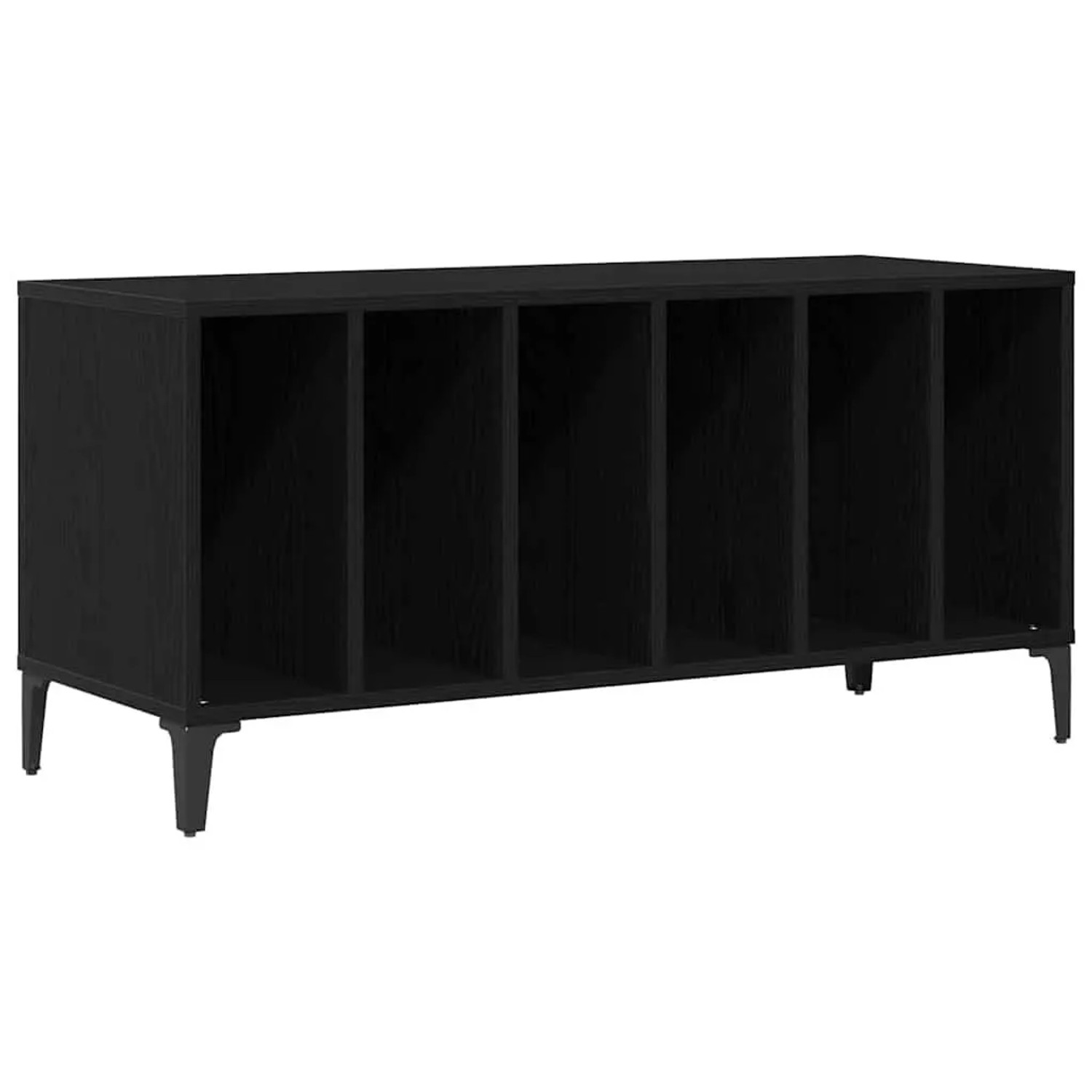vidaXL Schallplattenschrank Schwarz Eichen-Optik 100 x 38 x 48 cm 862869