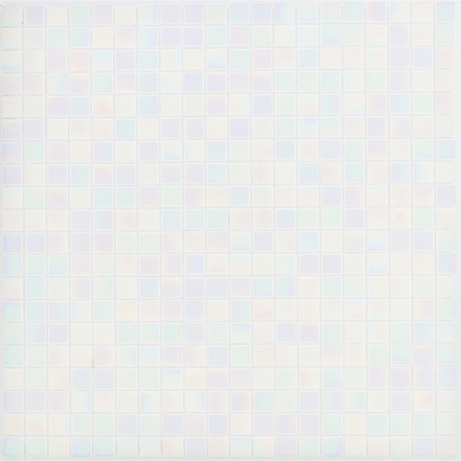 Mosaikmatte Glas Perlmutt Weiß 32,7 cm x 32,7 cm