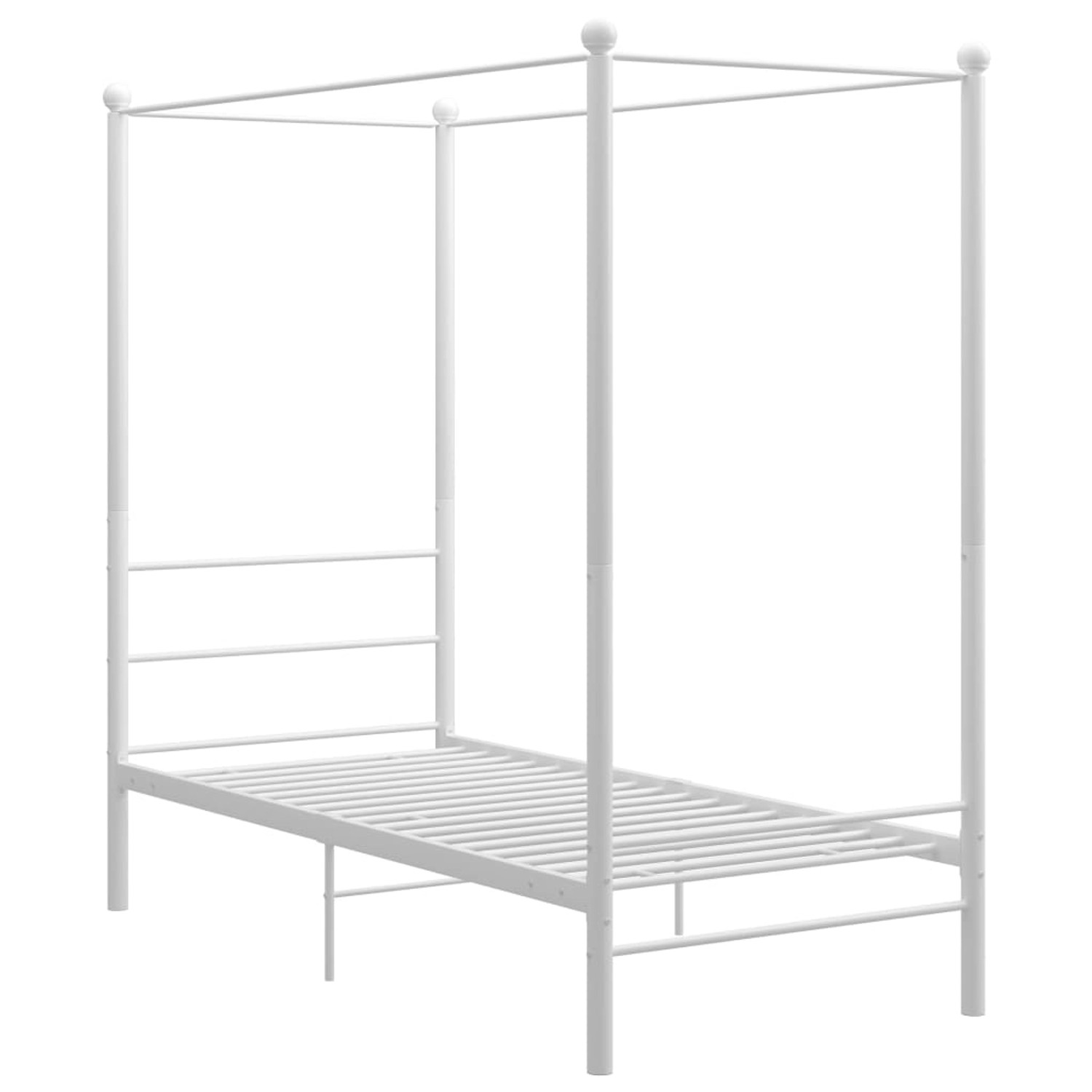 vidaXL Himmelbett Weiß Metall 100x200 cm726640