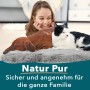 Mädchen mit Hund und Katze auf grauem KARAT Schaffell Audrey Lammfell.