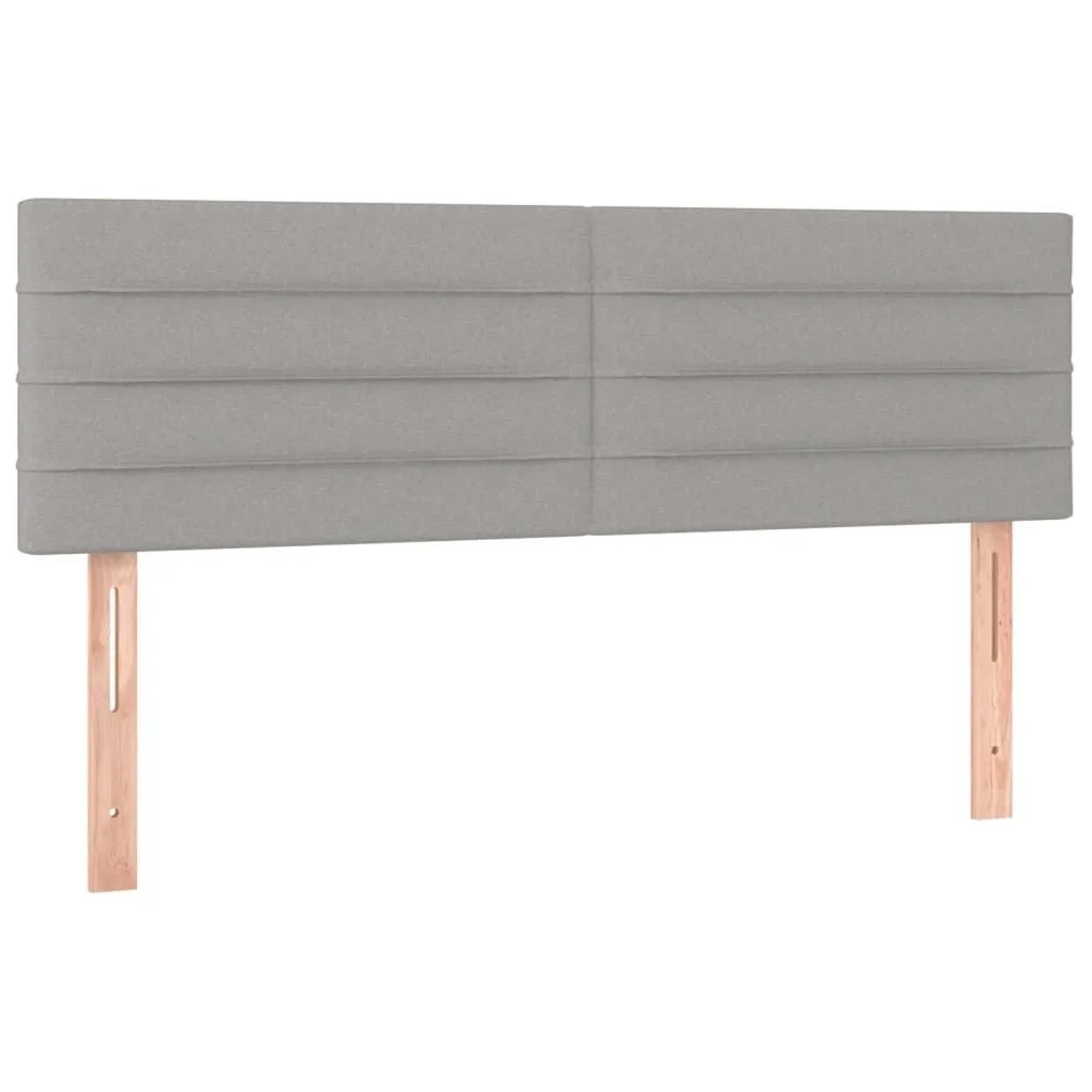 vidaXL Kopfteile 2 Stk Hellgrau 72x5x78/88 cm Stoff 346144