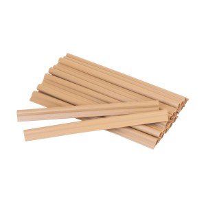 Jardinion Klemmschienen, hellbraun, 20er-Set für Sichtschutzstreifen am Zaun.