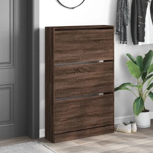 vidaXL Schuhschrank Braun Eichen-Optik 80x21x125,5 cm Holzwerkstoff 839930