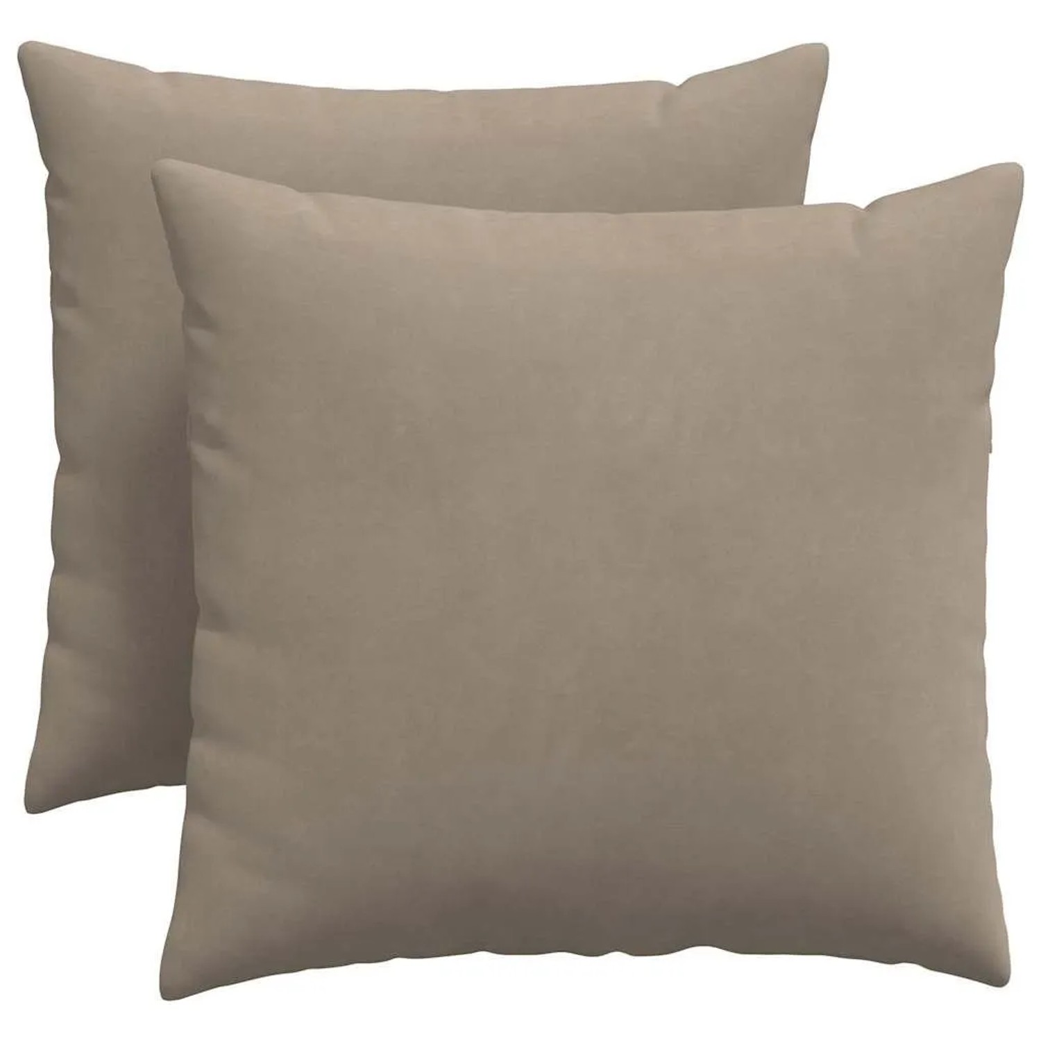vidaXL Sofakissen 2 Stück Taupe 50 x 50 cm Stoff 42013983