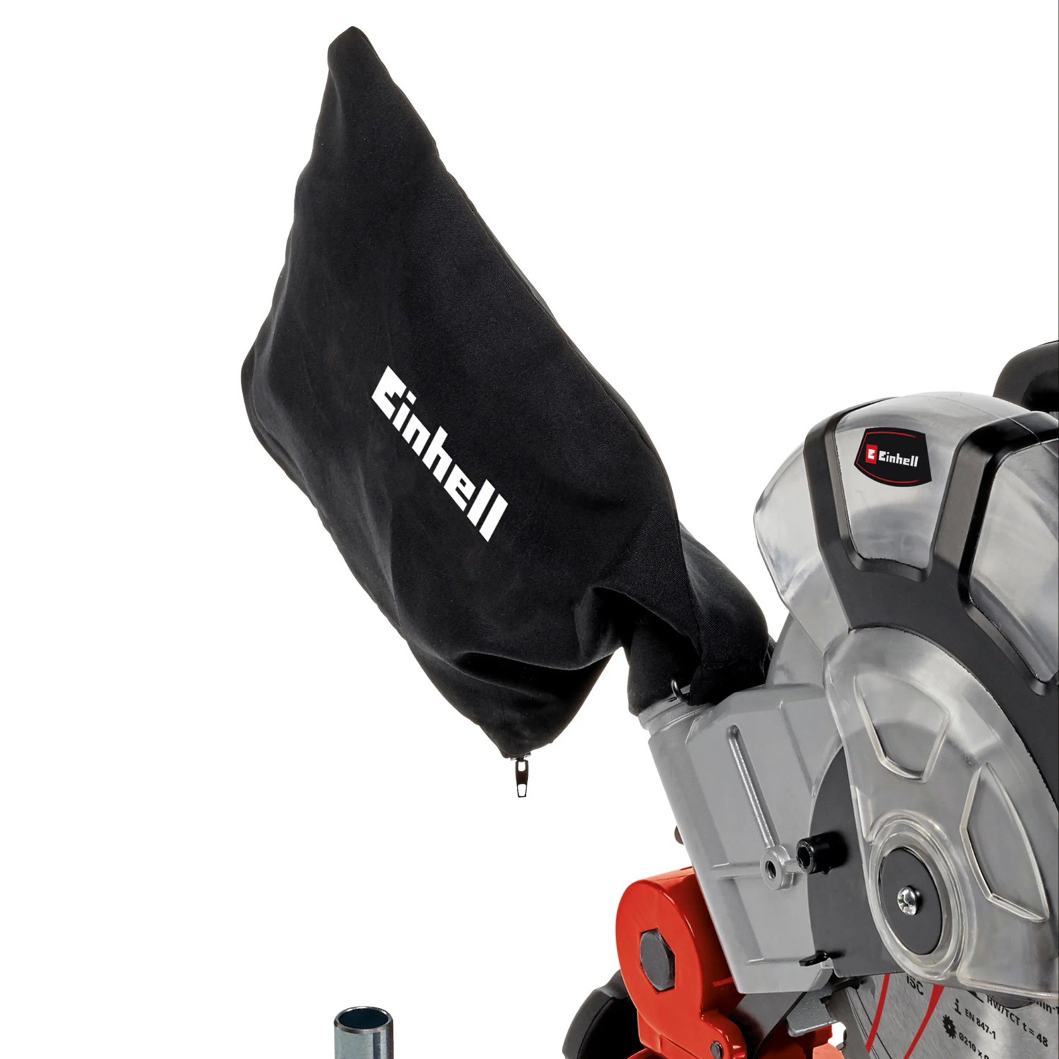 Einhell TC-MS 2112 Kapp- und Gehrungssäge mit Spänefangsack für sauberes Arbeiten.