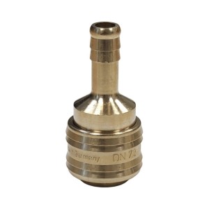 Klasebo Druckluftkupplung aus Messing mit 9 mm Schlauchtülle. Robuster Schlauchverbinder.