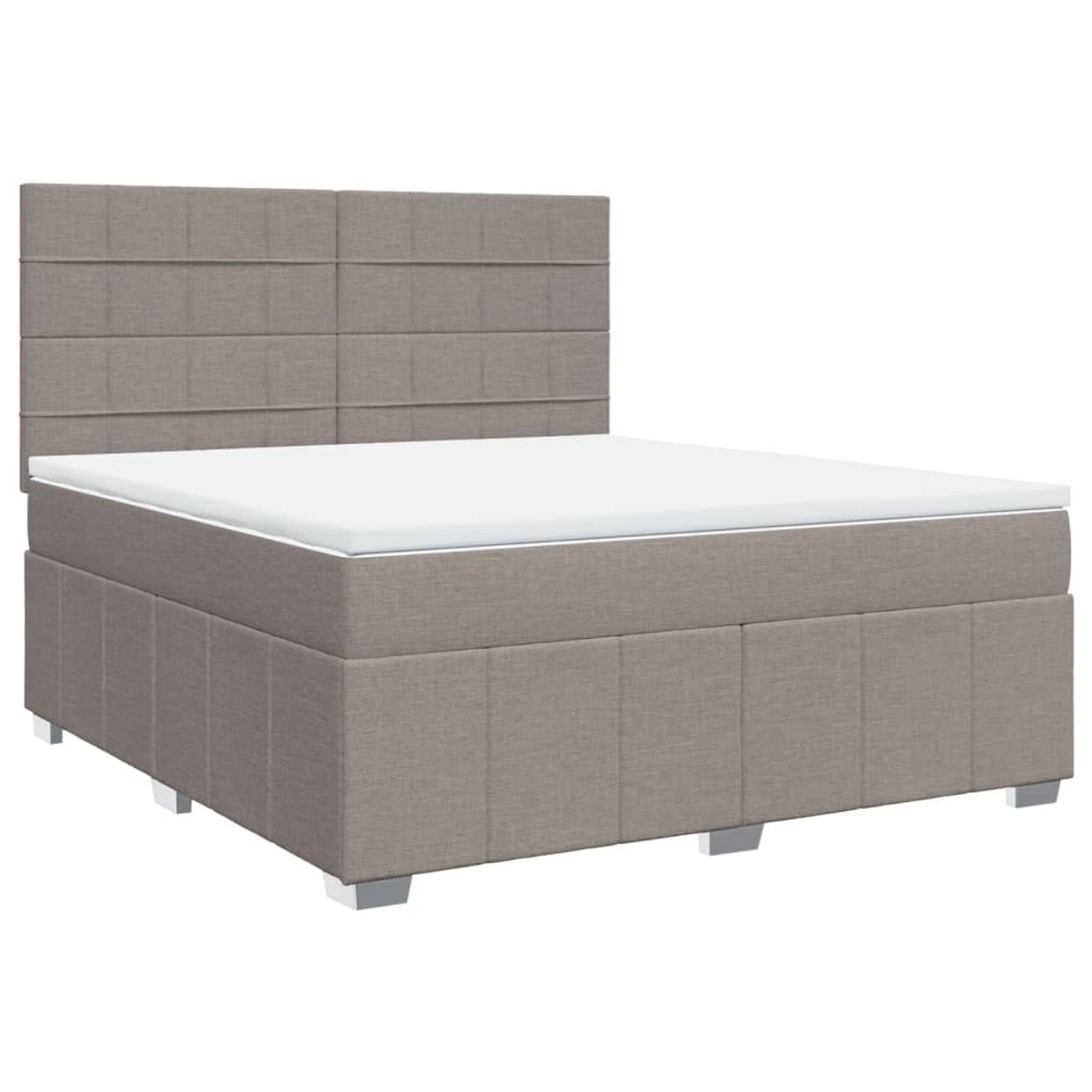 vidaXL Boxspringbett mit Matratze Taupe 180x200 cm Stoff 3291751 günstig online kaufen