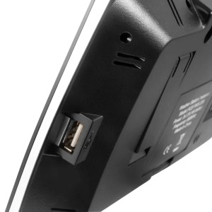 Detailaufnahme der PCE Instruments Wetterstation FWS 20N 1 mit USB-Anschluss.