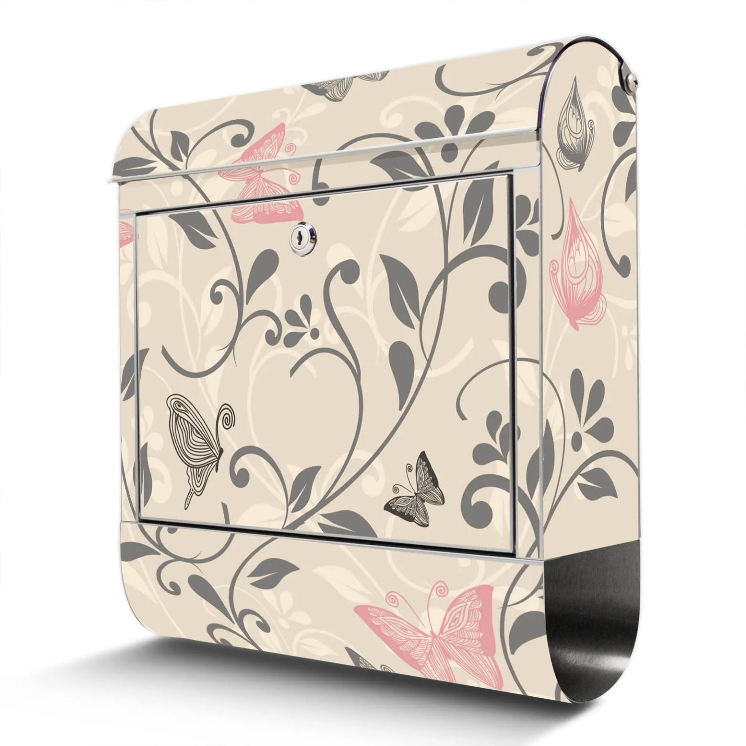 Banjado Briefkasten Edelstahl 38x43x12.5cm Rostfrei Mit Zeitungsfach Mit Motiv Motiv Wt Erwachen