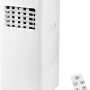 Mobile Klimaanlage Emerio 7000 BTU in Weiß mit Fernbedienung für kühle Räume.