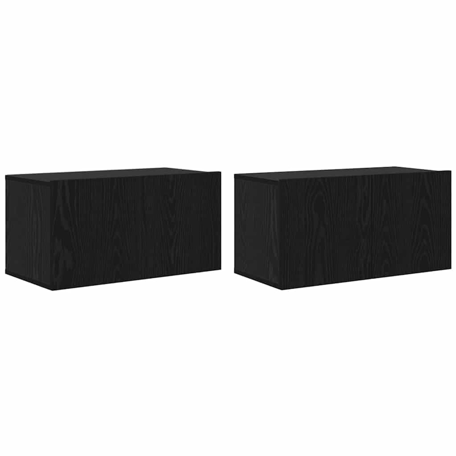 vidaXL TV-Schrank 2 Stk Schwarz 60 x 30 x 30 cm Holzwerkstoff 875171 günstig online kaufen