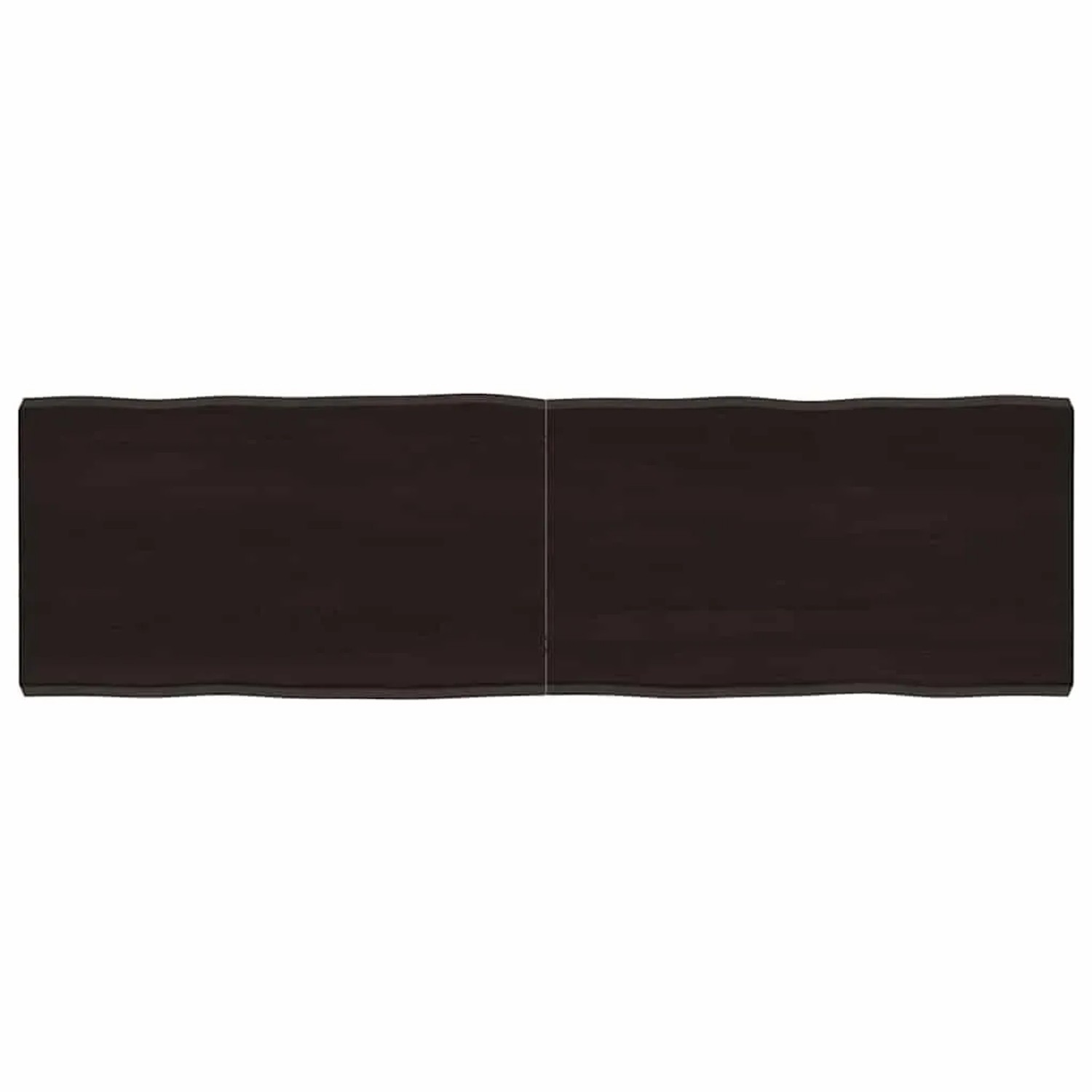 vidaXL Tischplatte 140x40x2-4 cm Massivholz Behandelt Baumkante 364028