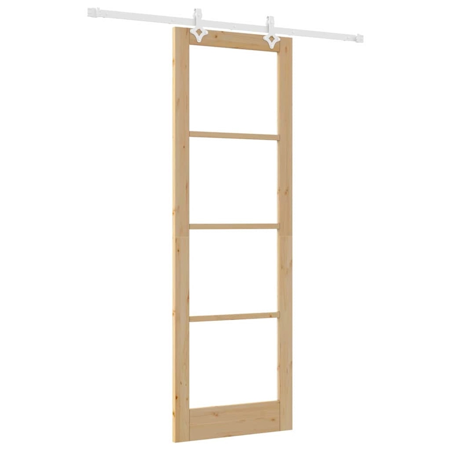 vidaXL Schiebetür Braun 78 x 232 cm Holz und Metall 3332219 günstig online kaufen