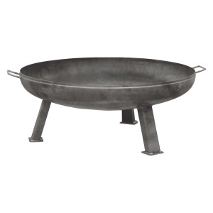 Feuerschale XXL, Ø 55cm, aus Stahlblech. Feuerstelle für Garten, Terrasse. Mit Tragegriffen und Füßen.