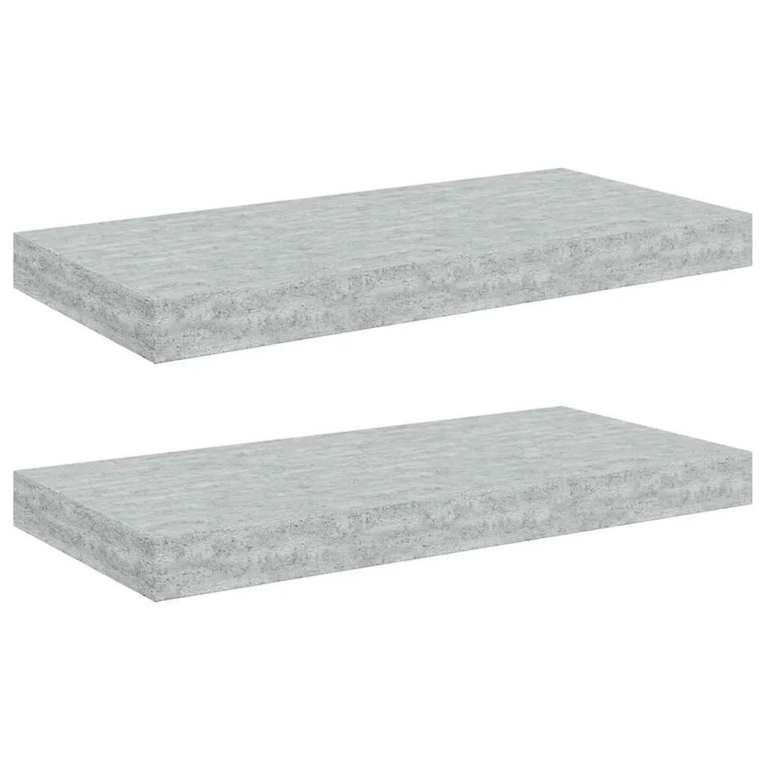 vidaXL Schweberegale 2 Stk Betongrau 50x23x3,8 cm MDF 326595