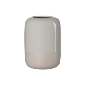 Graue Ritzenhoff & Breker Dome Vase, 20 cm hoch, aus Keramik mit glänzendem Oberteil und mattem Sockel.