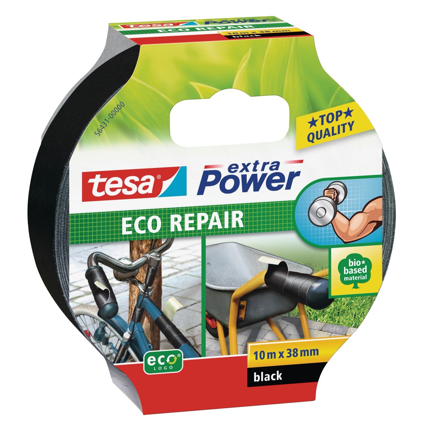 Tesa Extra Power Eco Repair Schwarz 10 m x 38 mm