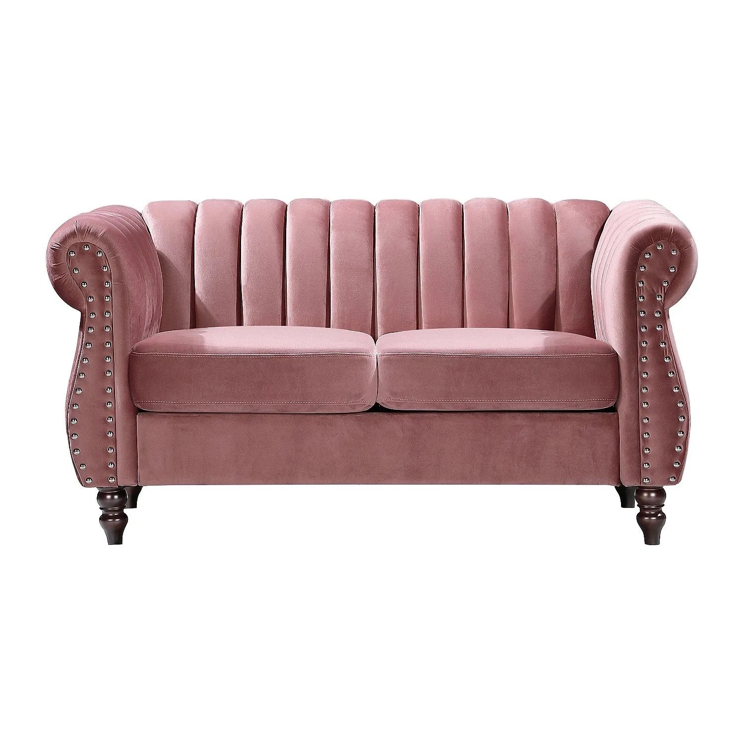 Vente-unique Sofa Ohne Schlafmöglichkeit Trumbo Puderrosa 150 cm
