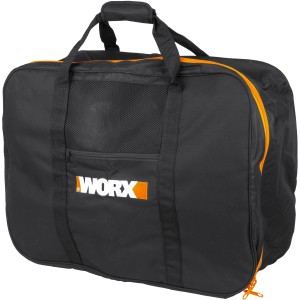 Worx Aufbewahrungstasche WA0197 für Landroid Mähroboter, schwarz mit orangefarbenen Akzenten.