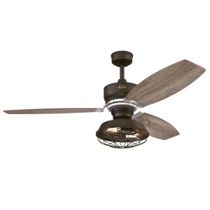 WESTINGHOUSE Deckenventilator Welford mit LED-Beleuchtung, 137 cm Durchmesser, Landhaus-Stil.