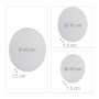 Relaxdays Leinwand MDF Baumwolle Weiß Rund 6er Set 3 Größen ø 40 cm x 1,5 cm ø 30 cm x 1,5 cm ø 20 cm x 1,5 cm_4