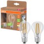 Osram E27 LED Leuchtmittel 2er-Set, 3,8W, warmweiß, 806 Lumen, Glühlampenform.