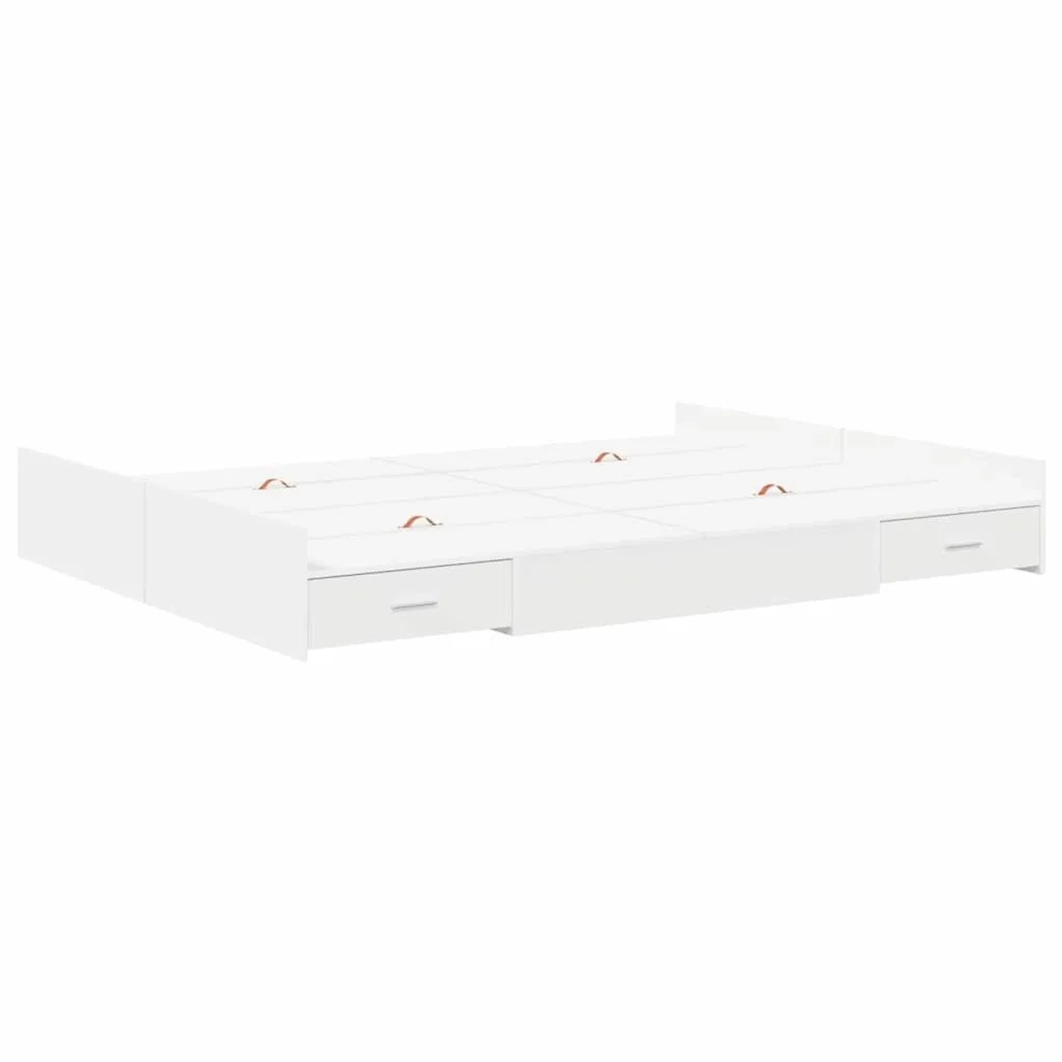 vidaXL Stauraumbett Weiß 140 x 200 cm Holzwerkstoff 3335293 günstig online kaufen