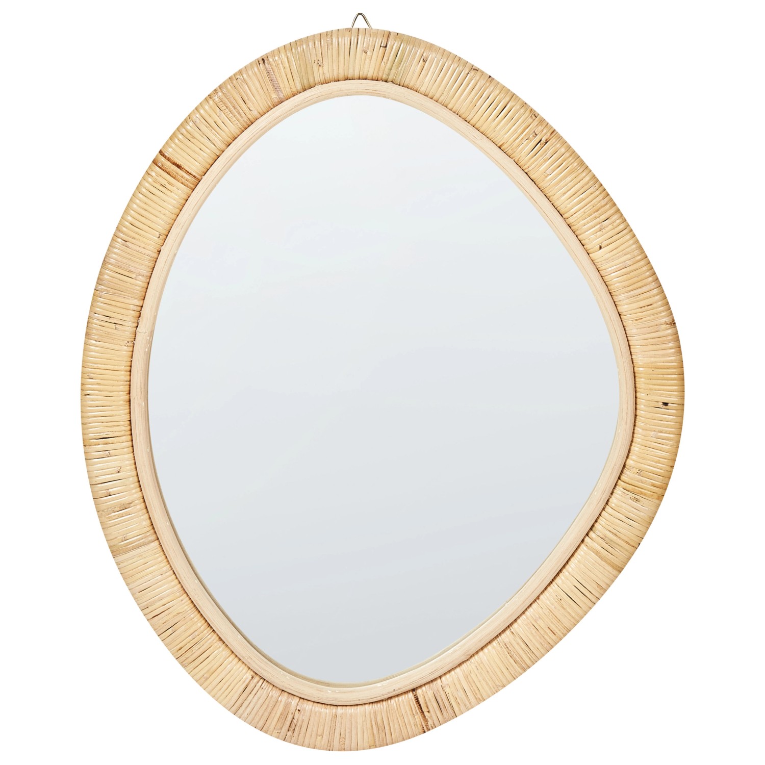 Beliani Wandspiegel ZAATARI Naturfarben 5x50x60