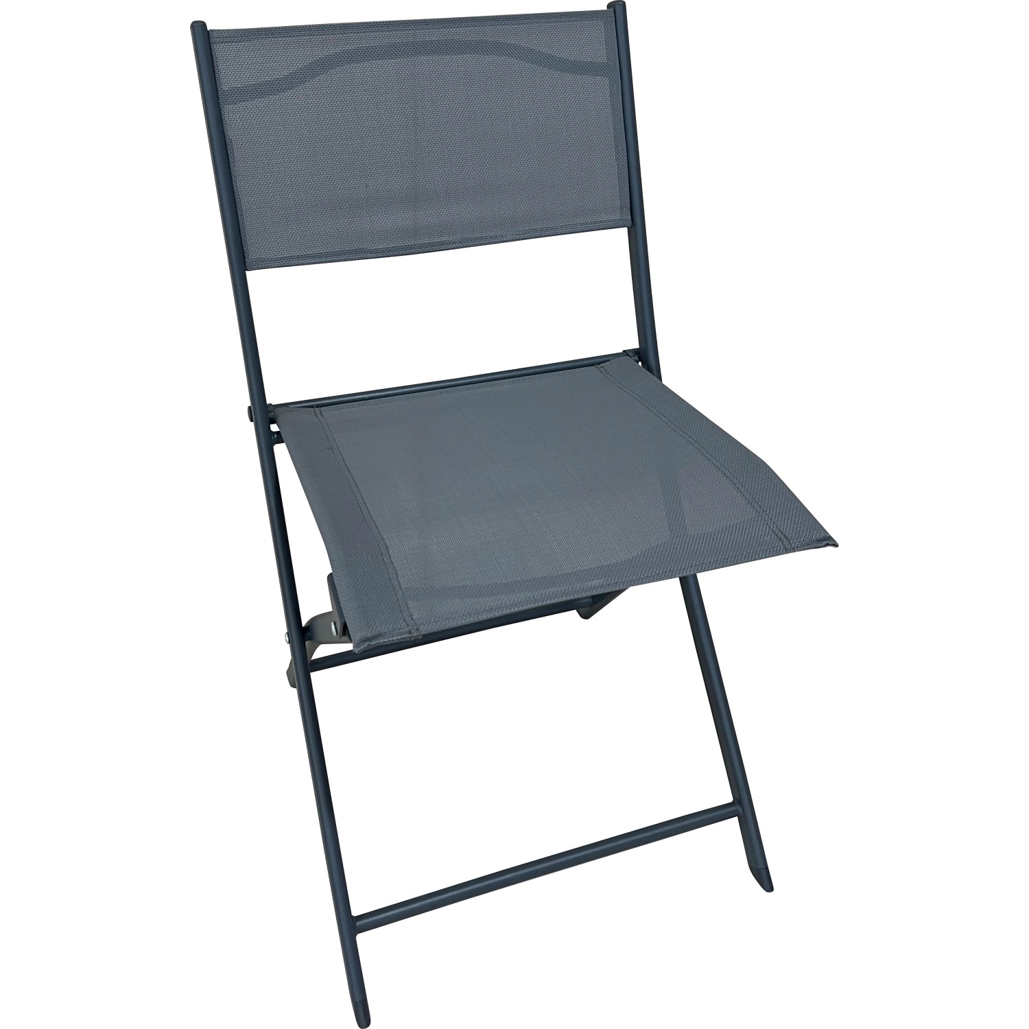 Klappstuhl aus dem 3-teiligen Balkon-Set Rivadavia, Stahl, Anthrazit.