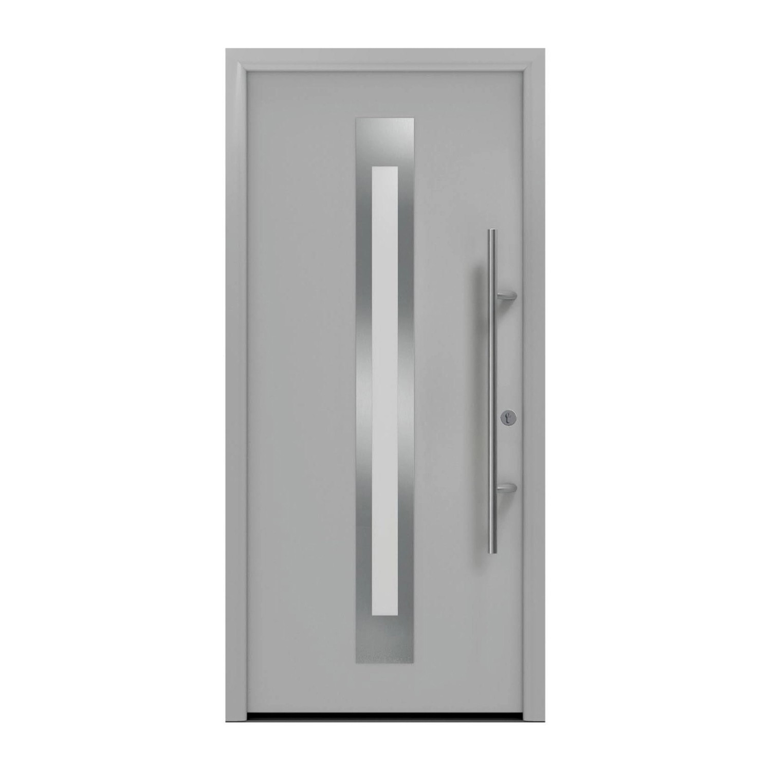 EcoStar Haustür Isopro Secur IPS 770S Weißaluminium 110 cm x 210 cm DIN R günstig online kaufen