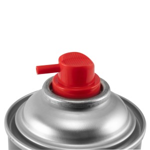 Detailaufnahme: STAHLWERK Rostlöser Spray mit rotem Sprühkopf. Rostentfernung für Löt- & Schweißgeräte.
